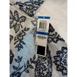 Charter Club NWT Button Up Shirt Floral Paisley Bright White Black Women's XL Photo 5