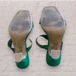 Guess Open Toe Hunter Green Clear High Heel Slip On Sandals Size 7 Photo 5