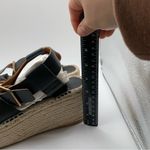 ALOHAS NWB  Kailua  Black  Platform Wedge Leather Espadrille Sz 39 /8.5 1699 Photo 6