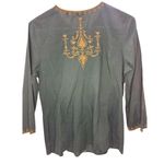 Hugo Boss Green Embroidered Blouse with Buttons Photo 6