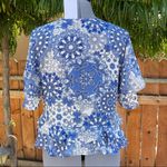 MISA Los Angeles Misa Blue Tiered Blouse size M Photo 3