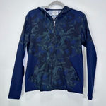 Zyia  Active Navy Blue Camo Lightweight Zip Up Jacket‎ Workout Casual Women's Med Photo 0