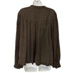 Treasure & Bond Brown Black Floral Blouson Sleeve Popover Blouse size 1X NEW Tag Photo 6