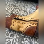 Stallion hand tooled leather zorro ankle cowboy boots Tan Size 7 Photo 8