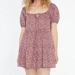 Lacausa  Playa Mini Dress Babydoll Cotton Romantic Puff Sleeve Mushroom Brown S Photo 0