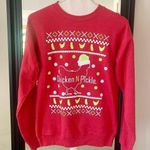 Pickleball Red Chicken Oversized Sweatshirt Photo 0