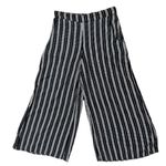 Hollister Navy Striped Wide Legged Cropped Palazzo Pants Size Small Clean Girl Photo 0