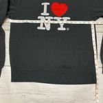 I Love NY New York Applique Crewneck Sweatshirt Black Photo 1