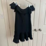 ASOS Lipsy Black Off-Shoulder Ruffle Mini Dress Photo 2