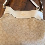 Coach  Beige and Cream Shoulder Bag Photo 3