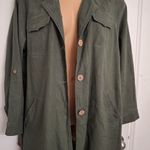 Torrid Olive Green Linen Self Tie Anorak WITHOUT Belt Plus 1 Photo 10