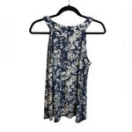 Fortune + Ivy Navy Blue Floral Scoop Neck Sleeveless Blouse Photo 1