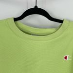 Champion  Womens Reverse Weave Cut Off Long Sleeve Vintage Crop Sweatshirt Size L Photo 7