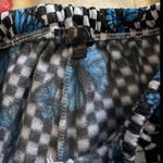 The Room Faded Medium Checkered Blue Butterfly Sweat Pants Photo 4
