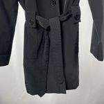 London Fog Fog‎ by  Belted Removable Hooded Trench Coat in Black Size Small Photo 2