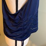 Zyia  Racerback sheer stripped side ruched tie top Photo 3