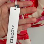 Chico's NWT Chico’s No Iron Cotton Stretch Feather Fiesta Button Down- Size 2.5 (14) Photo 4