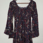 Shyanne  XS Bell Sleeve Dress Gypsy Dark Fairy Grunge Whimsigoth Witchy Photo 0