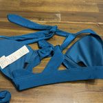 Abercrombie & Fitch  Teal Blue Green Bikini Set Triangle Front Side Tie XS Photo 2