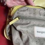 Margot New York Soft Pebbled Leather Small Crossbody Bag Mustard Yellow Photo 15