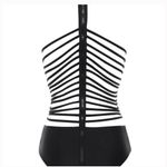 House Of CB  London Black Ladderback One Piece Swim Zipper Size S Photo 1