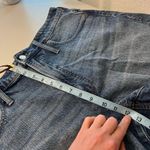 J.Crew Dark Wash Raw Hem Fold Over High Rise Denim Shorts Size 33 Photo 9