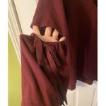1. State V neck Burgundy sweater cutout bell sleeves size Large Red Photo 4