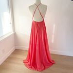 Lulus Lulu’s Mythical Kind of Love Coral Pink Maxi Gown Dress | XS Photo 4