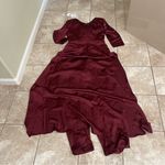 NWT Christina Wu Jumpsuit in satin with V Photo 15