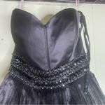 Rachel Allan Black Prom Gown Black Flowy Maxi Dress‎ 6920 Size 4 Photo 3