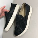 Seychelles  Laser Cut Slip On So Nice Sneakers Black Faux Leather Photo 5