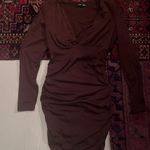 SheIn Plunging neck ruched bodycon mini dress Photo 5