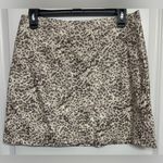 Free People Neutral Animal Print Mini Skirt Sz 10 Photo 0