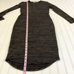 Anthropologie Philosophy Anthropology Light and Dark Brown Long Sleeve Light Sweater Dress Photo 8