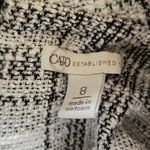 Cato  White & Gray Plaid Jacquard Mockneck Pencil Dress Size 8 Photo 4