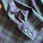 J.Crew  Black Watch Plaid Silky Blouse Photo 3