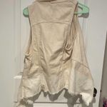 Fifteen Twenty  ombré cream draped cotton frayed vest medium Photo 8