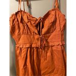 Forever 21 Auburn Woven Spaghetti Strap Tie Mini Dress Size Medium NWT Photo 2