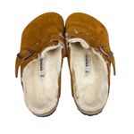 Birkenstock Boston Shearling Suede Leather in Mink Size 39 Women’s Size 8 Photo 5