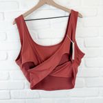 Halara  U Neck Crossover Plus Size Cropped Tank Top Marsala 2X Photo 1