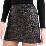 Silence + Noise  NWT brown sequin party mini skirt Photo 0