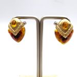 Oscar de la Renta  Natural Amber with Gold Tone Photo 1