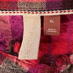 Pilcro Anthropologie X-Large Top Plaid Hi-Low Fringe Long Sleeves Hi-Low Stretch Photo 7