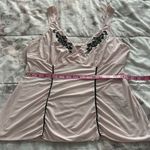 California Dynasty Pink Embroidered Babydoll Boho Pajama Top, size M Photo 6