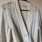 Banana Republic  Cardigan Sweater Linen Blend Button Up Belted Knit Chunky SZ S Photo 2