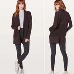 LULULEMON Sit In Lotus Wrap II Black Cherry Purple Athletic Cardigan Sweater 6 Photo 1