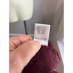 Elan Burgundy Metallic Cut Out Turtleneck Long Sleeve Sweater Knit Pullover Sz S Photo 8