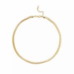 Jennifer Zeuner Gold Allie Necklace Herringbone 14K Yellow Gold Plated Brass Photo 0