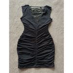 BCX  Midi Body Con Dress Black‎ Stretch Slimming Bling Club Size M Photo 8