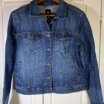 Gap 1969 Icon Flap Jack Denim Jeans Jacket Womens Medium Blue Stretch Basic Photo 0
